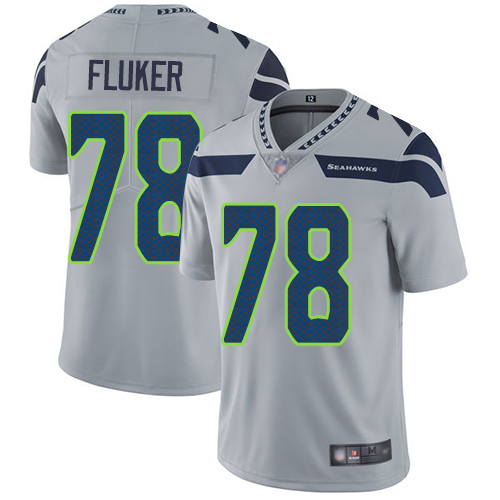 Seattle Seahawks Limited Grey Men D.J. Fluker Alternate Jersey NFL Football #78 Vapor Untouchable